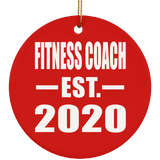Fitness Coach Established EST. 2020 - Circle Ornament