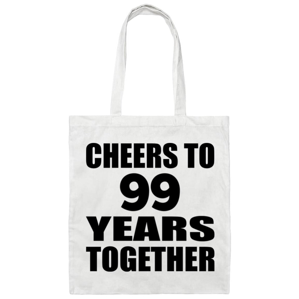 99th Anniversary Cheers To 99 Years Together - Tote Bag White