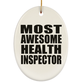 Most Awesome Health Inspector - Oval Ornament