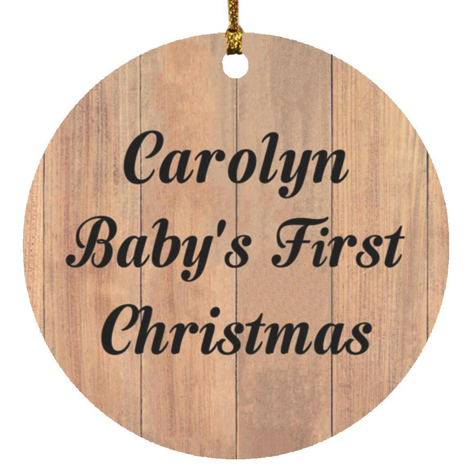 Carolyn Baby's First Christmas - Circle Ornament C