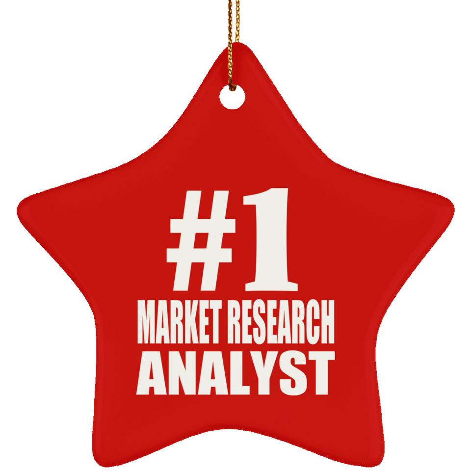 Number One #1 Market Research Analyst - Star Ornament