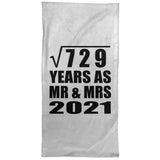 27th Anniversary Square Root of 729 Years As Mr & Mrs 2021 - Hand Towel