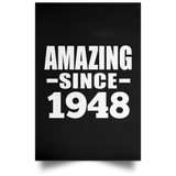 76th Birthday Amazing Since 1948 - Poster Portrait