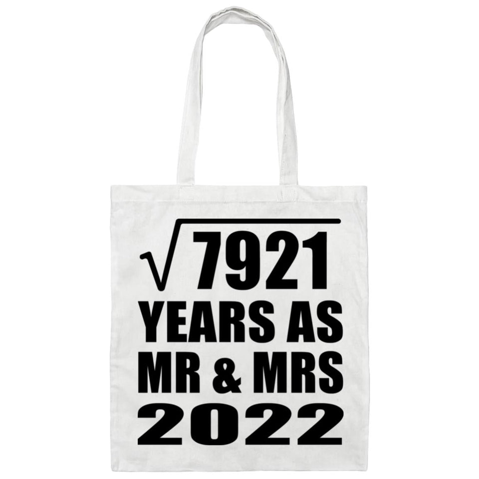 89th Anniversary Square Root of 7921 Years As Mr & Mrs 2022 - Tote Bag White