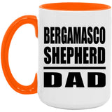 Bergamasco Shepherd Dad - 15oz Accent Mug Orange