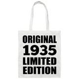 89th Birthday Original 1935 Limited Edition - Tote Bag White