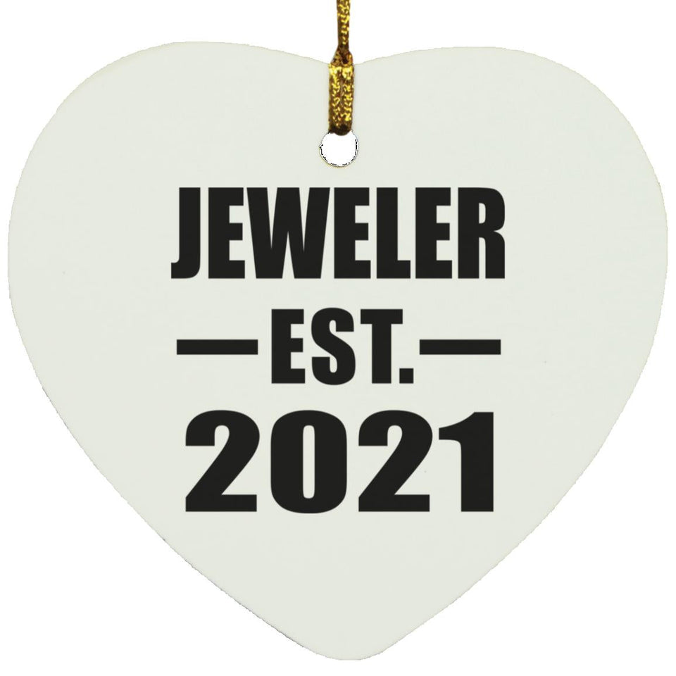 Jeweler Established EST. 2021 - Heart Ornament