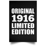 108th Birthday Original 1916 Limited Edition - Poster Portrait