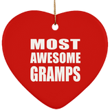 Most Awesome Gramps - Heart Ornament