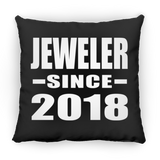 Jeweler Since 2018 - Throw Pillow Black