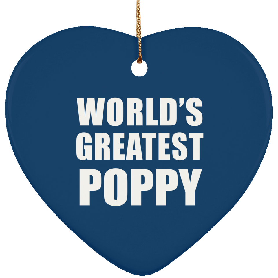 World's Greatest Poppy - Heart Ornament