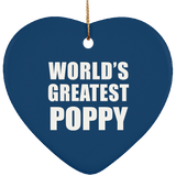 World's Greatest Poppy - Heart Ornament