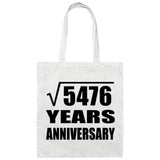 74th Anniversary Square Root of 5476 Years Anniversary - Tote Bag White