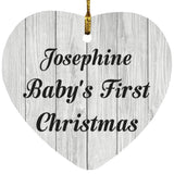 Josephine Baby's First Christmas - Heart Ornament F