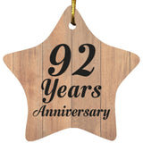 92nd Anniversary 92 Years Anniversary - Star Ornament C