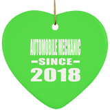 Automobile Mechanic Since 2018 - Heart Ornament