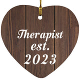 Therapist Established Est. 2023 - Heart Ornament D