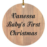 Vanessa Baby's First Christmas - Circle Ornament C