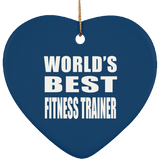 World's Best Fitness Trainer - Heart Ornament