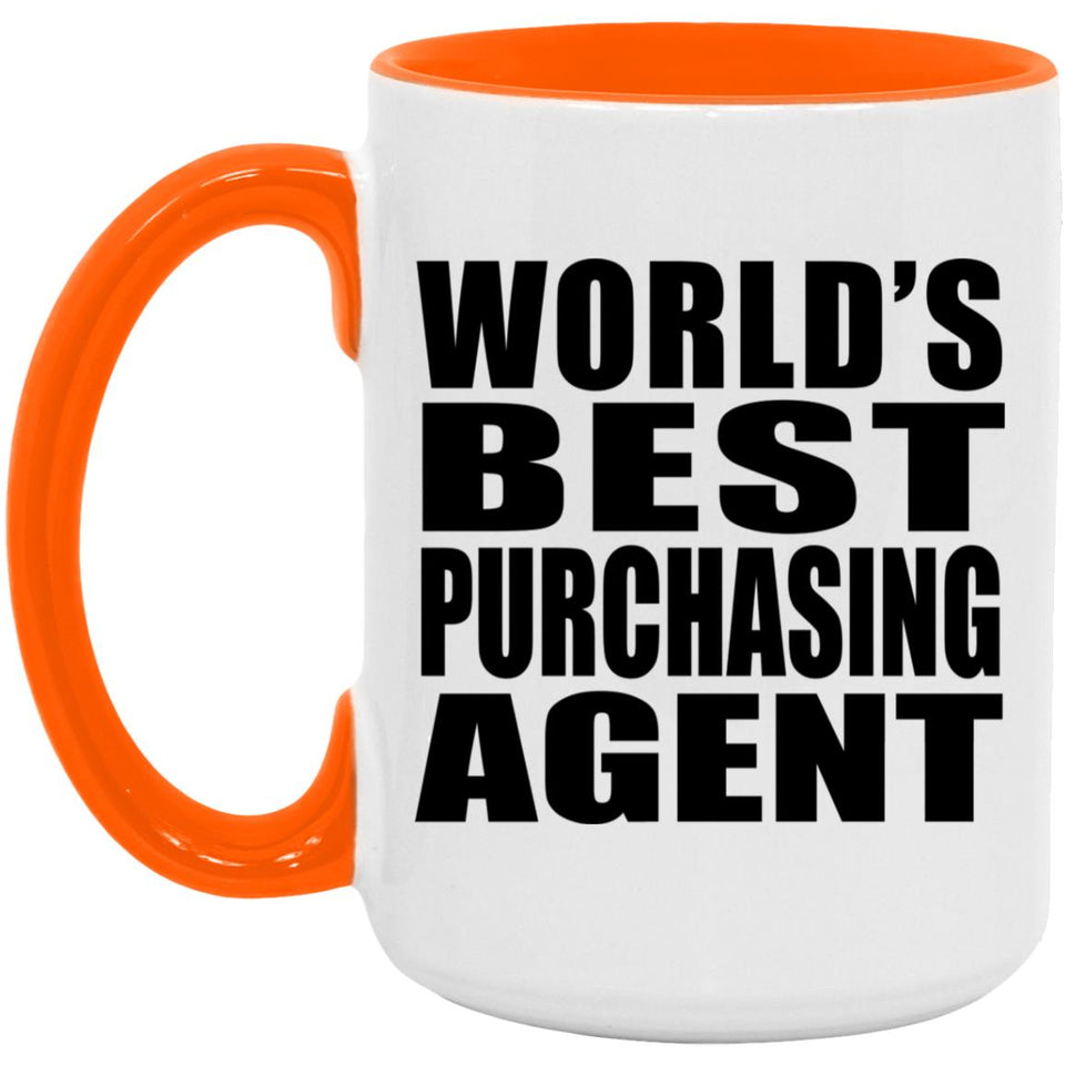 World's Best Purchasing Agent - 15oz Accent Mug Orange