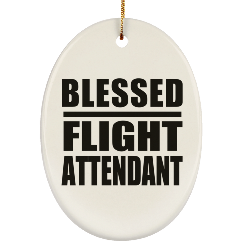 Blessed Flight Attendant - Oval Ornament