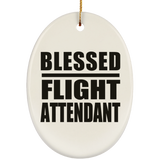 Blessed Flight Attendant - Oval Ornament