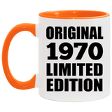 54th Birthday Original 1970 Limited Edition - 11oz Accent Mug Orange
