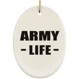 Army Life - Oval Ornament