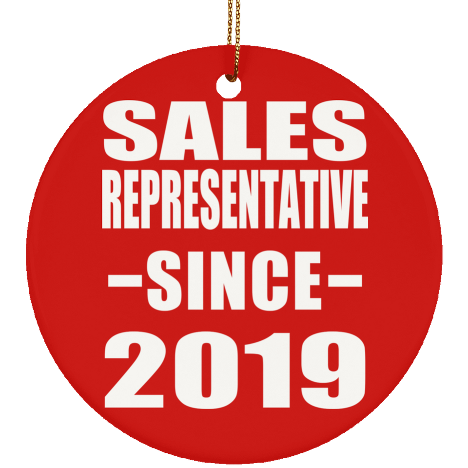 Sales Representative Since 2019 - Circle Ornament