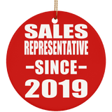 Sales Representative Since 2019 - Circle Ornament