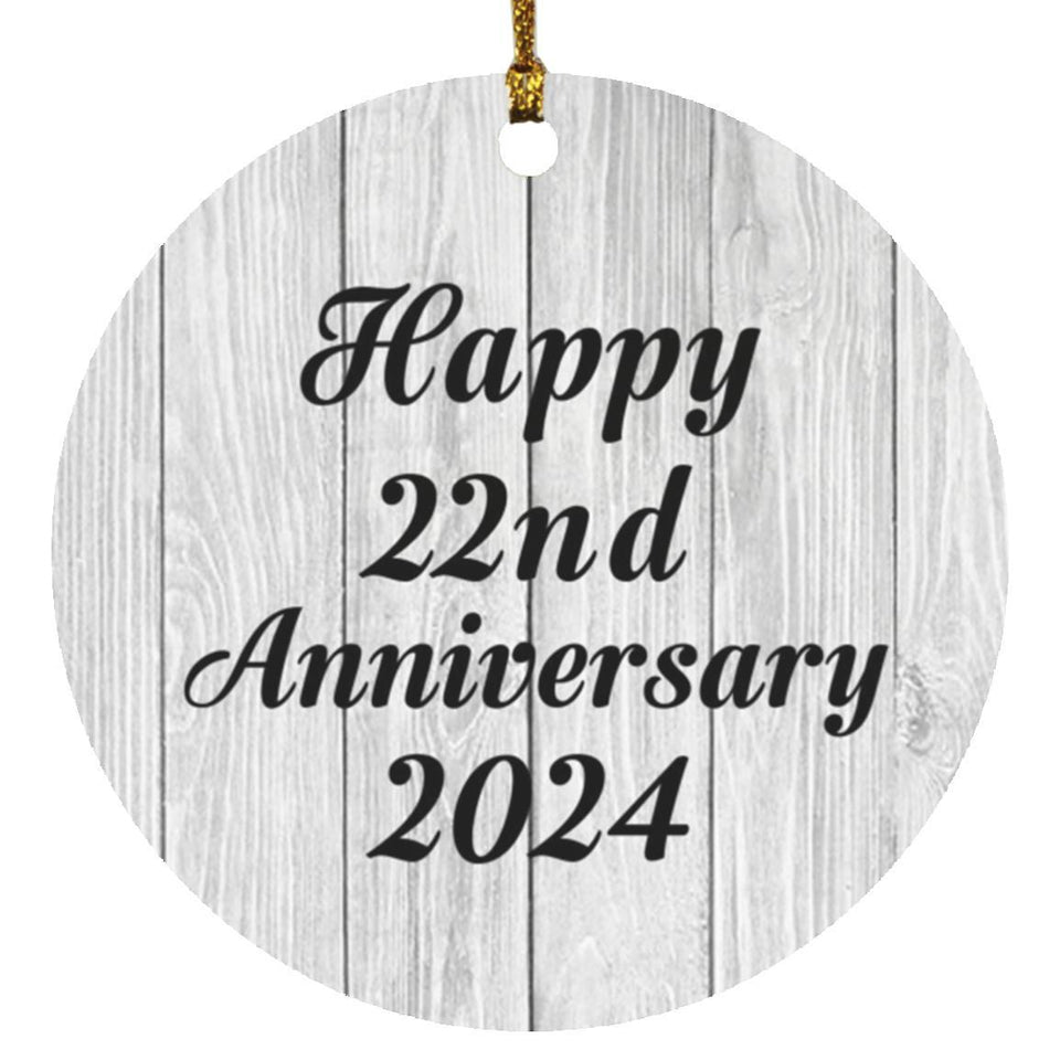 Happy 22nd Anniversary 2024 - Circle Ornament F