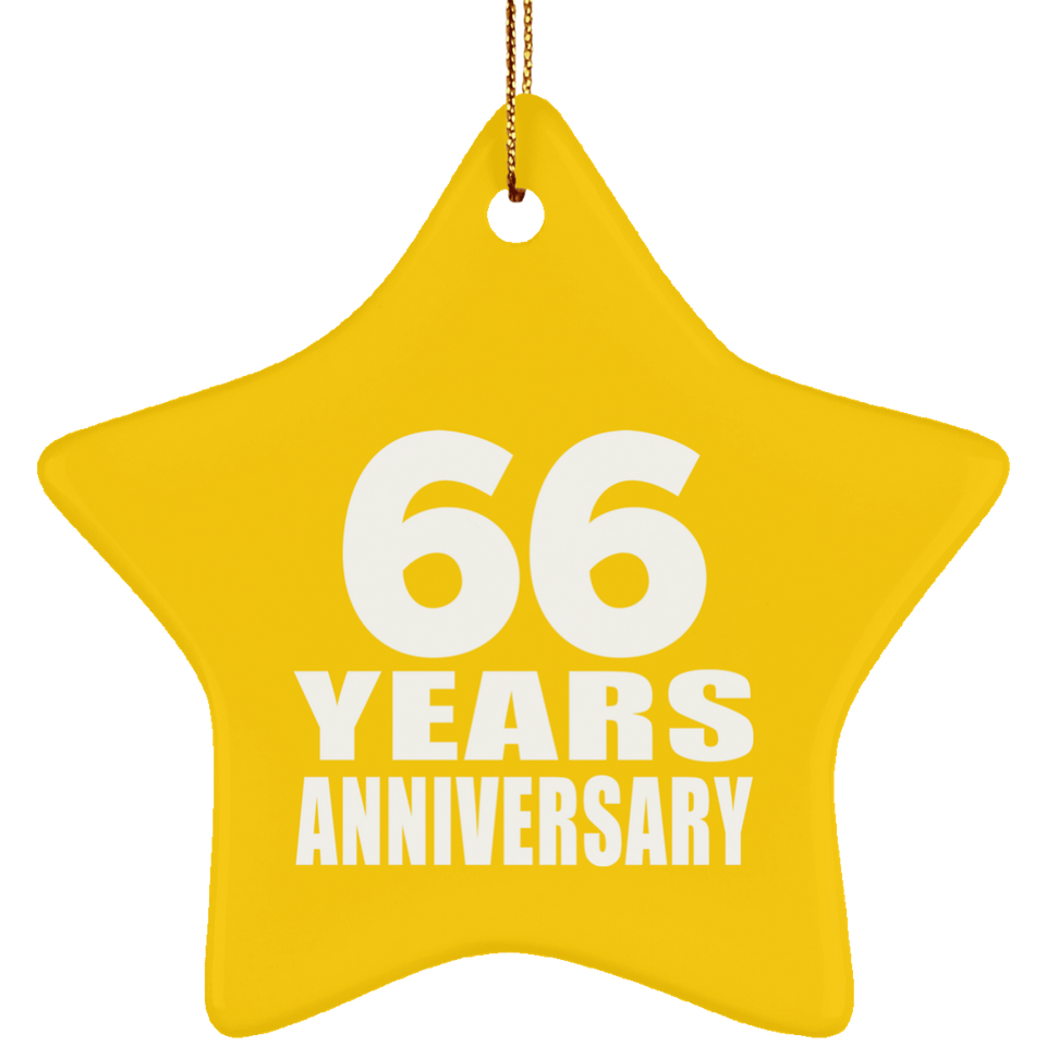 66th Anniversary 66 Years - Star Ornament