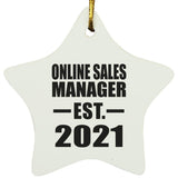 Online Sales Manager Established EST. 2021 - Star Ornament