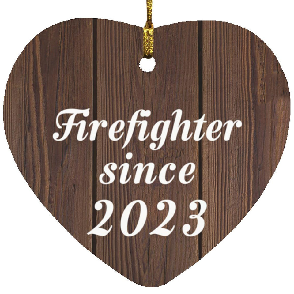 Firefighter Since 2023 - Heart Ornament D
