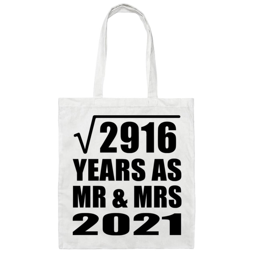 54th Anniversary Square Root of 2916 Years As Mr & Mrs 2021 - Tote Bag White