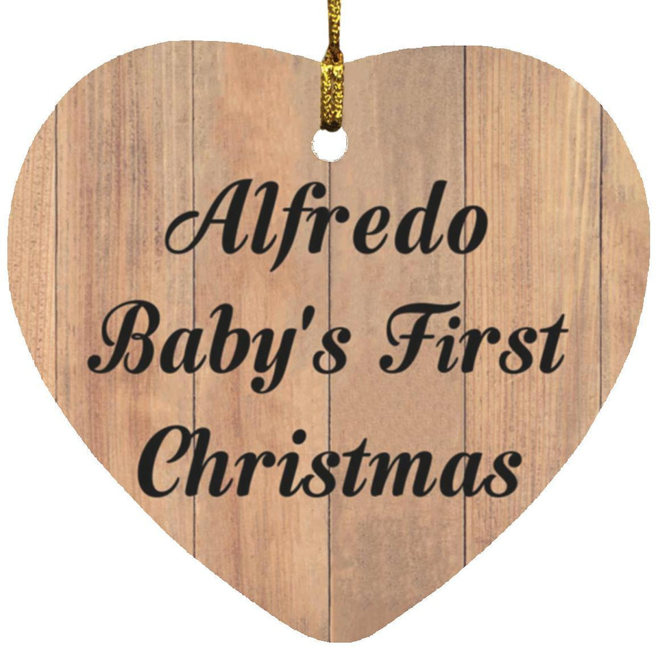 Alfredo Baby's First Christmas - Heart Ornament C