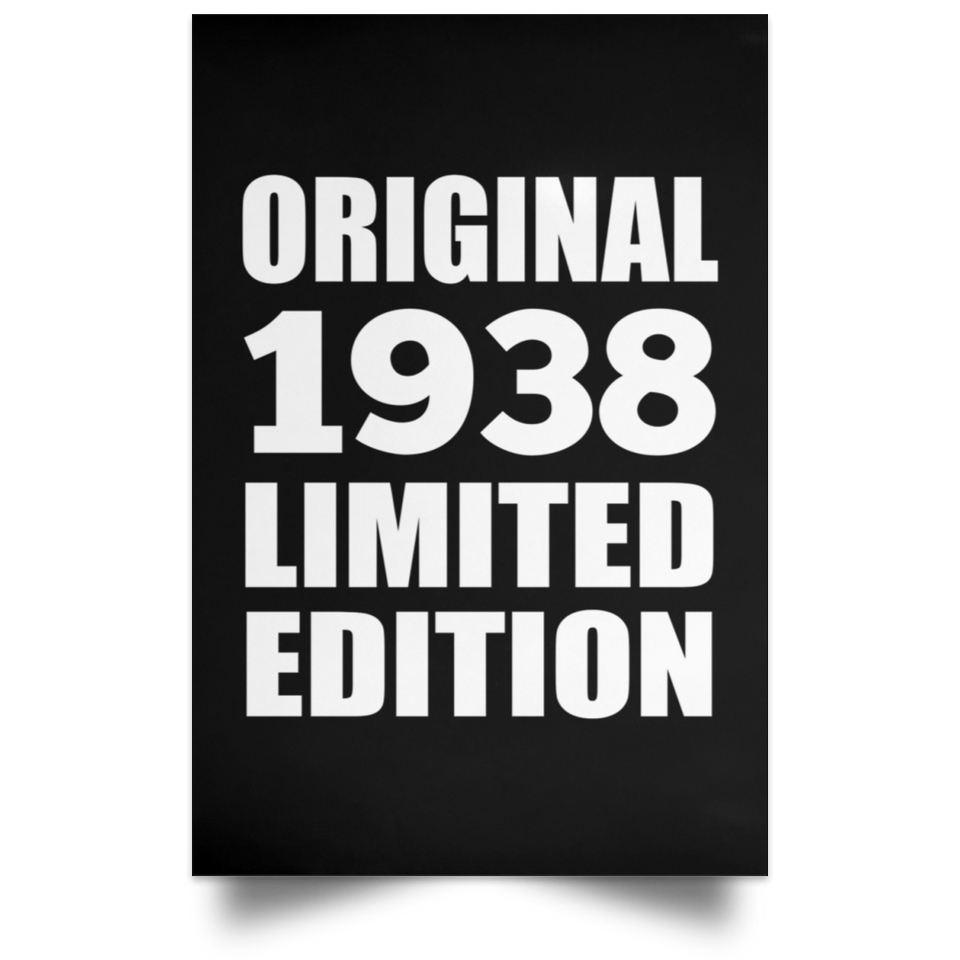 86th Birthday Original 1938 Limited Edition - Poster Portrait