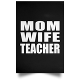Mom Wife Teacher - Poster Portrait