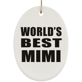 World's Best Mimi - Oval Ornament