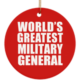 World's Greatest Military General - Circle Ornament