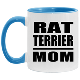 Rat Terrier Mom - 11oz Accent Mug Blue