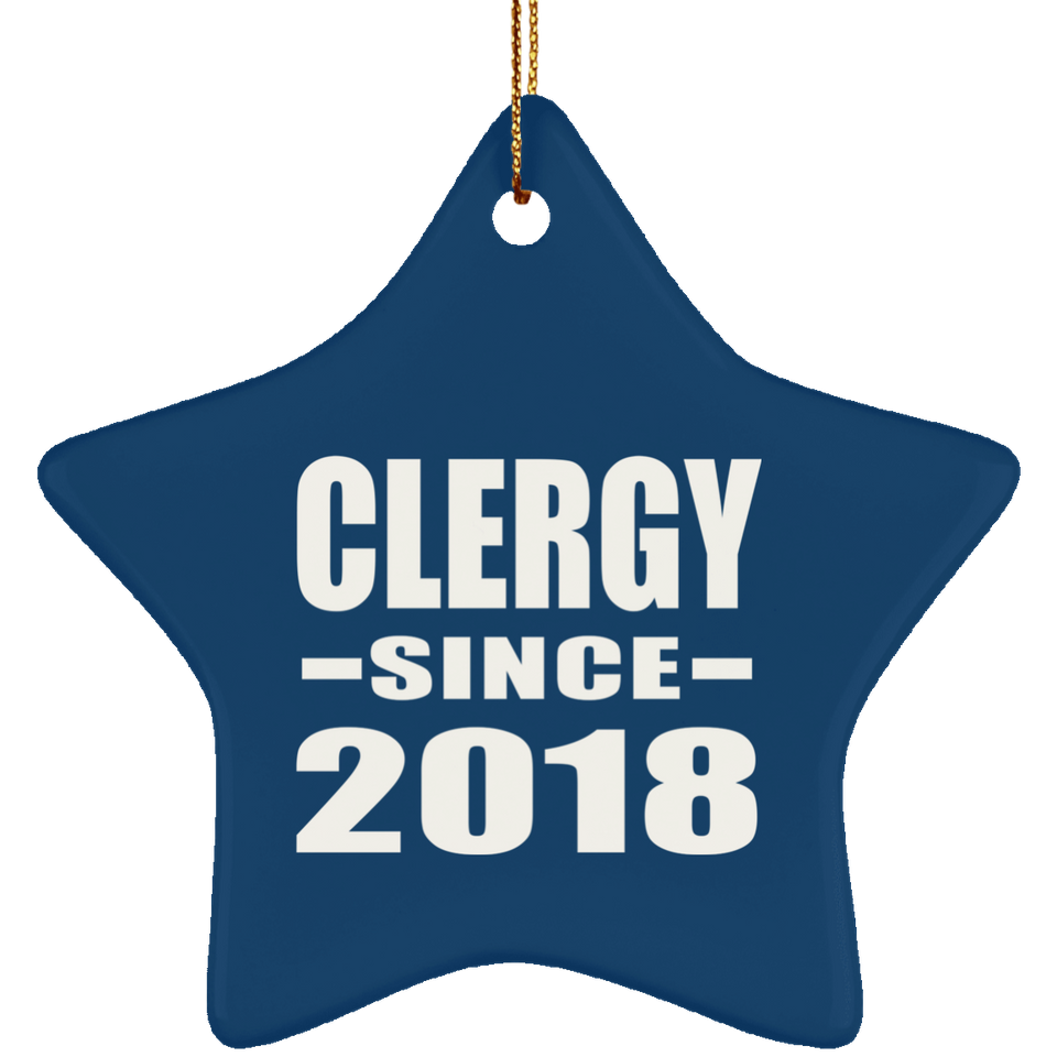 Clergy Since 2018 - Star Ornament