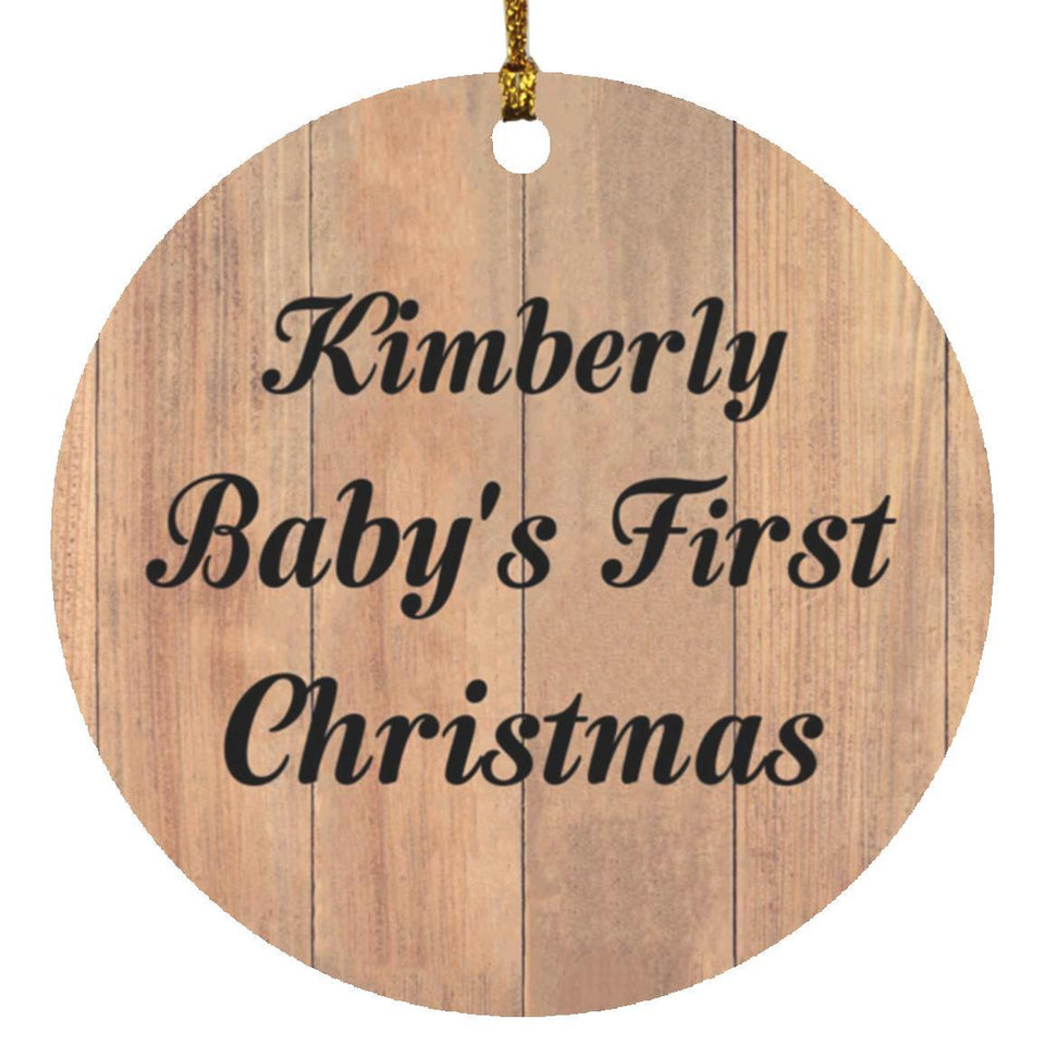 Kimberly Baby's First Christmas - Circle Ornament C