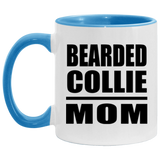 Bearded Collie Mom - 11oz Accent Mug Blue