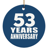 53rd Anniversary 53 Years Anniversary - Circle Ornament