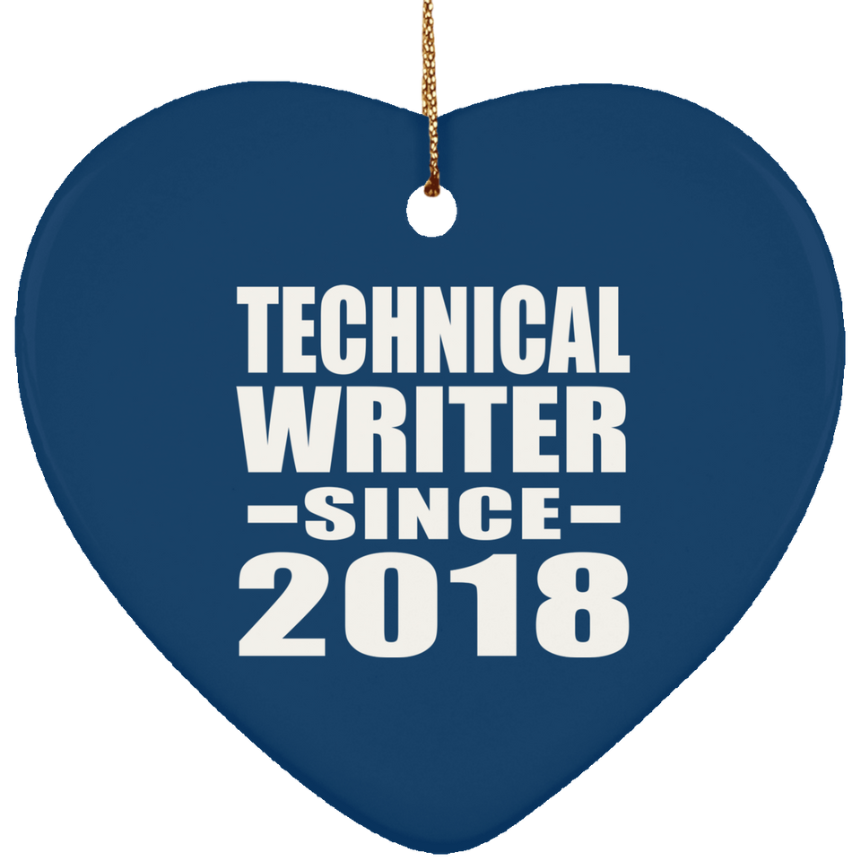 Technical Writer Since 2018 - Heart Ornament