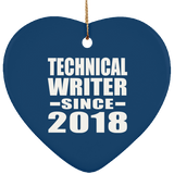 Technical Writer Since 2018 - Heart Ornament