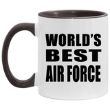 World's Best Air Force - 11oz Accent Mug Black
