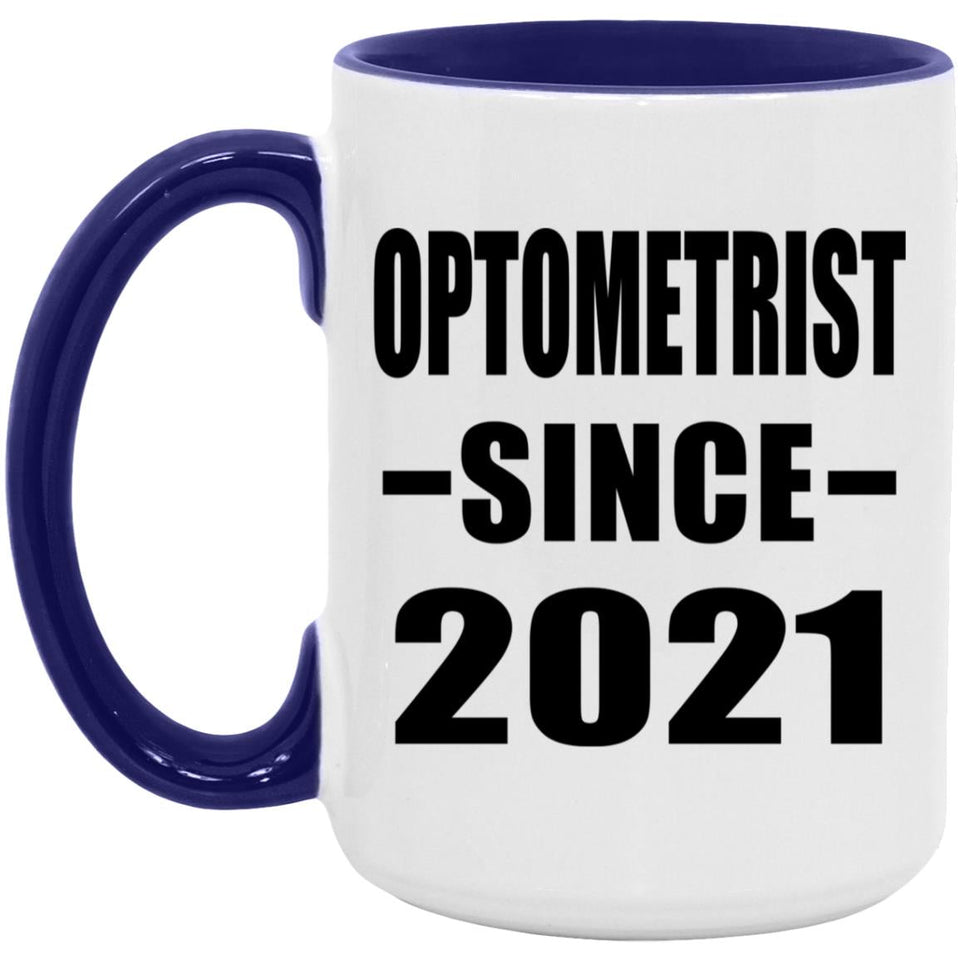 Optometrist Since 2021 - 15oz Accent Mug Purple