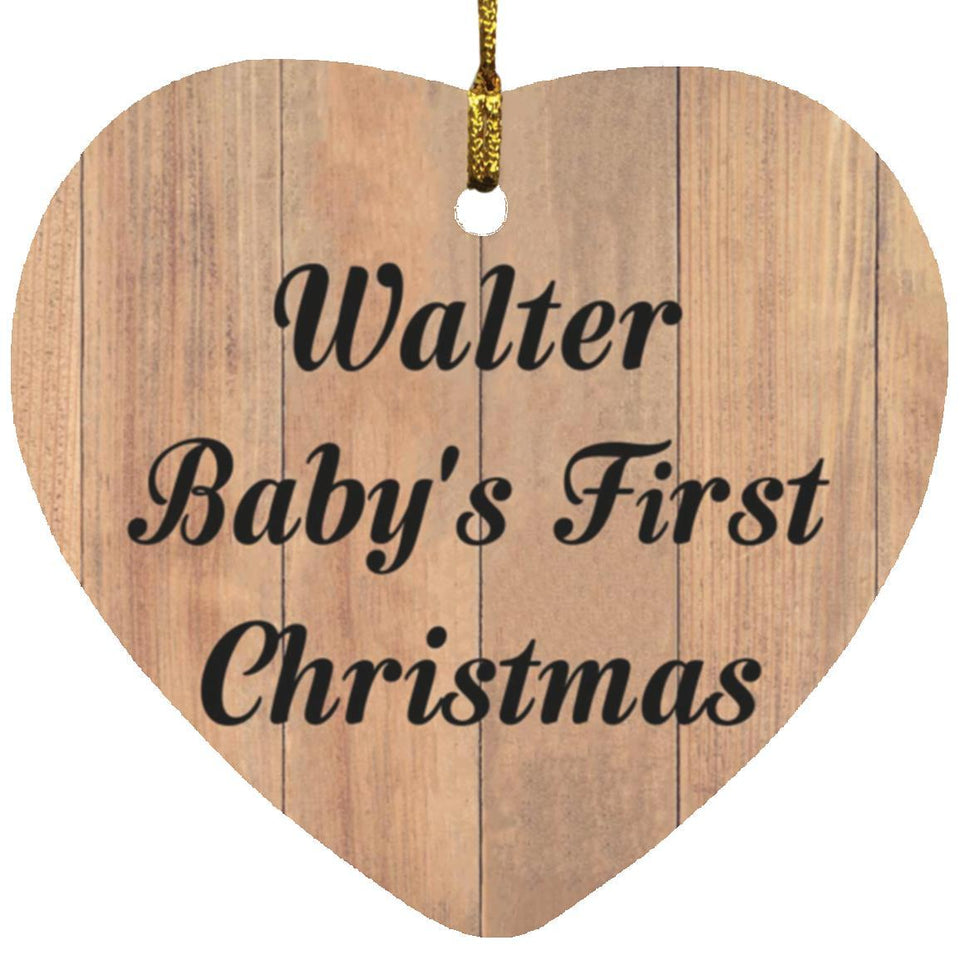 Walter Baby's First Christmas - Heart Ornament C